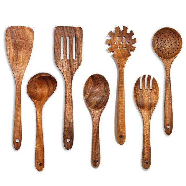 Wooden Long Handle Soup Spoon